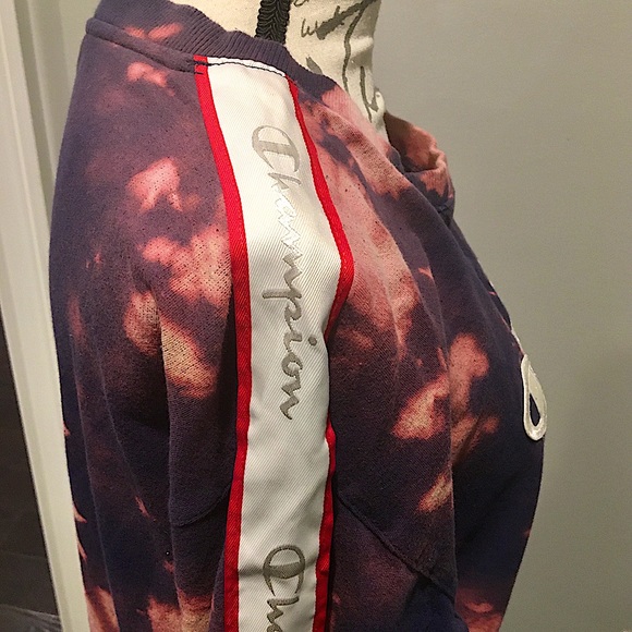 Rare! Bleach-Dyed Champion Pullover Sweatshirt - Picture 8 of 15